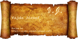 Vajda József névjegykártya